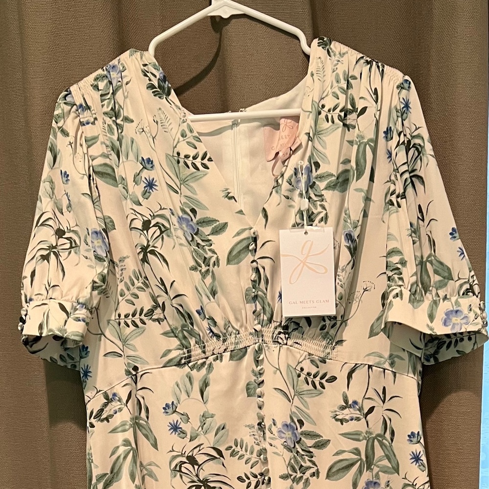 Greenery button down midi dress